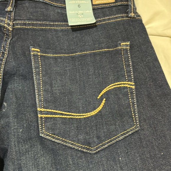 Signature Levi 6 stretch cuffed ankle jegging jeans back pockets nwt - Picture 11 of 12
